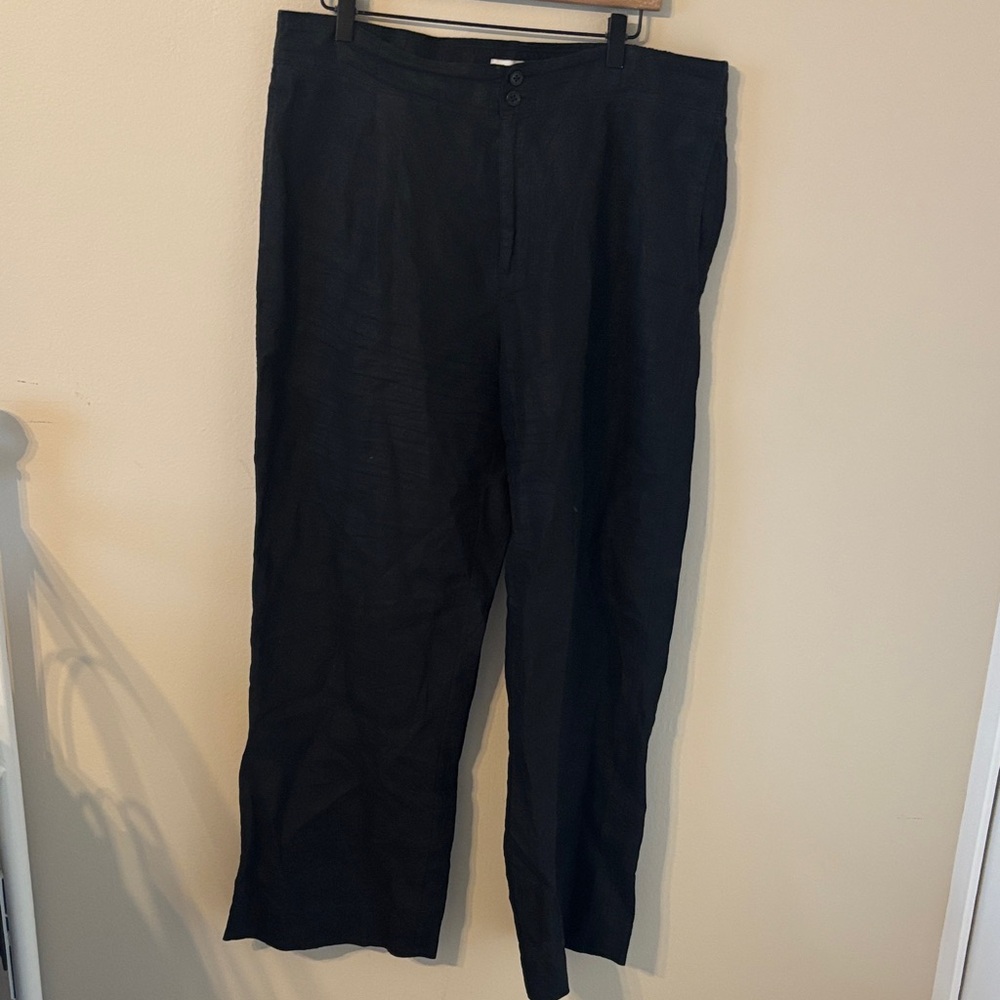 AYR 100% Linen Wide Leg Plus Size Pants